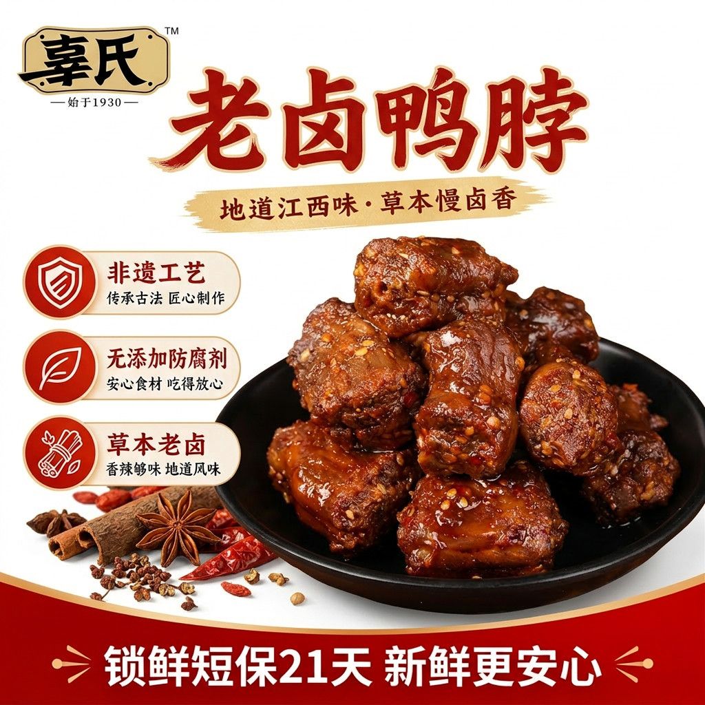辜氏风干手撕烤脖即食下酒菜
