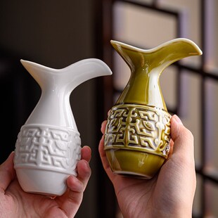 古风爵杯古代分酒器白酒家用酒壶陶瓷白酒杯仿古烈酒杯复古酒盅器