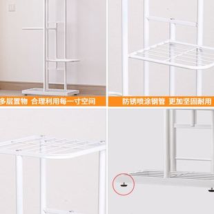 阳台绿萝植物摆放架 花架子室内家用铁艺花盆置物架客厅落地式