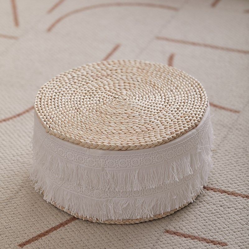 GZ6M蒲团坐垫地上榻榻米飘窗客厅小坐墩草编圆形民宿手工编织打坐