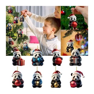 Xmas Pendant Cute Chrisbtmas Panda Hanging Ornaments Tree