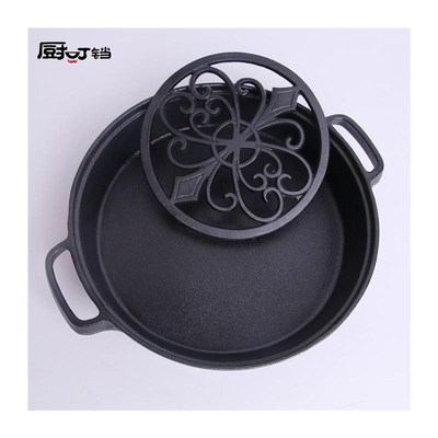 Thick-bottom cast iron skillet frying paMn household pancake