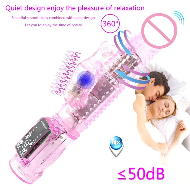 Realistic Dildo Rabbit Vibrator 12 Speed VNibrator Dual Moto