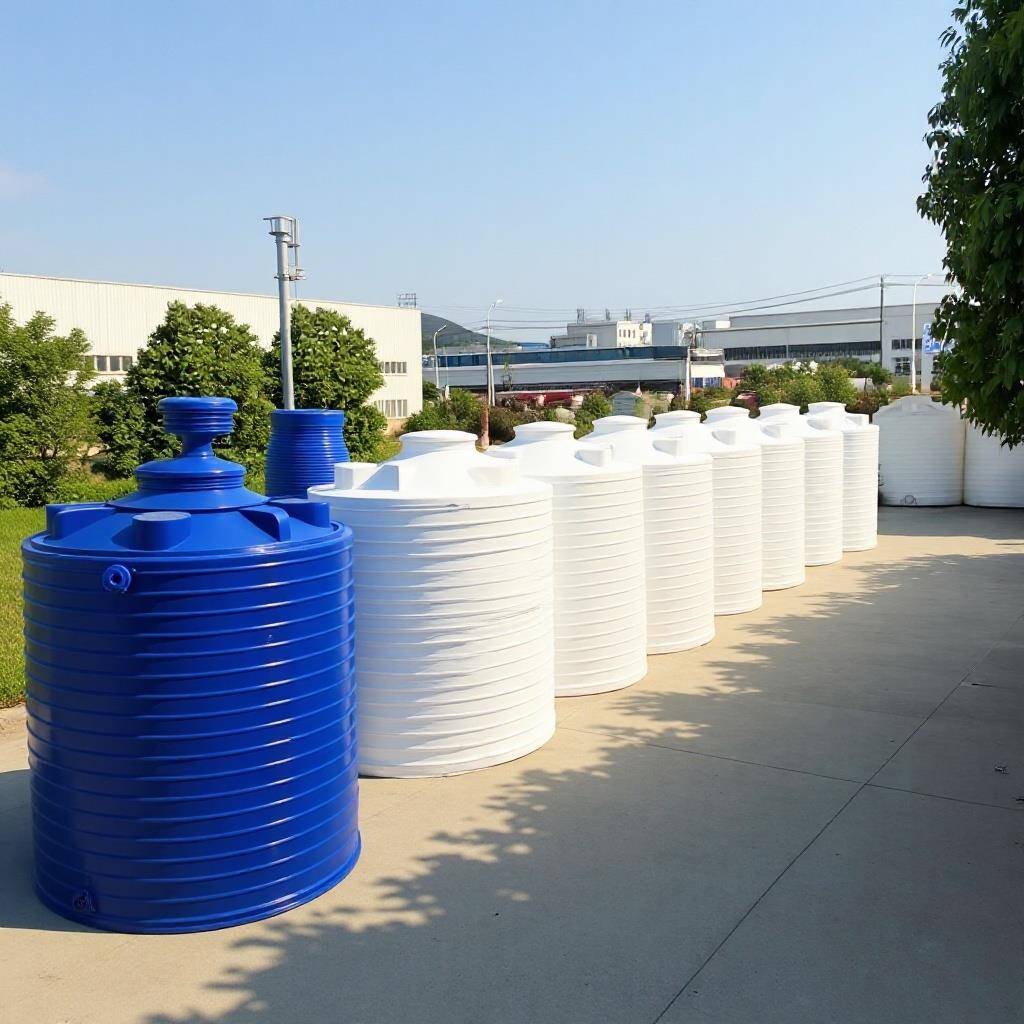 15吨塑料锥底罐尖底PAM絮凝剂药剂罐pe防腐滚塑一体化工液体