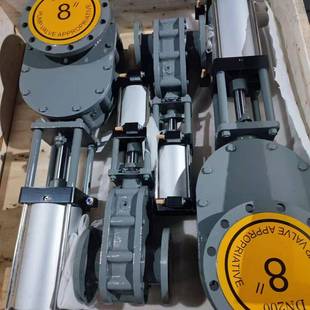 气动陶瓷双闸板阀Z644TC 10C陶瓷密封灰仓泵出进料耐磨