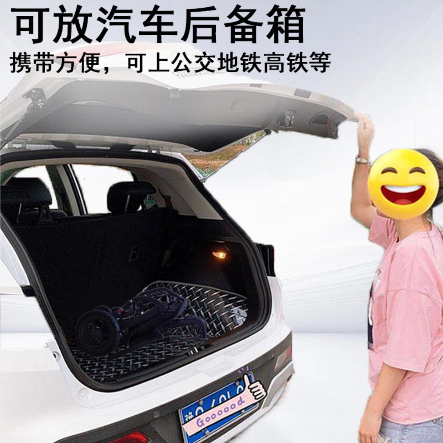 老人手推车可推YOI可坐折叠购车助行轻便年便携小物轮椅老代步车