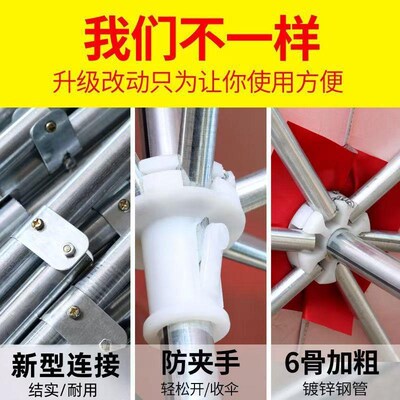 遮阳伞户外摆摊加粗加厚太阳伞方形大雨伞防晒户外大雨伞遮阳雨伞