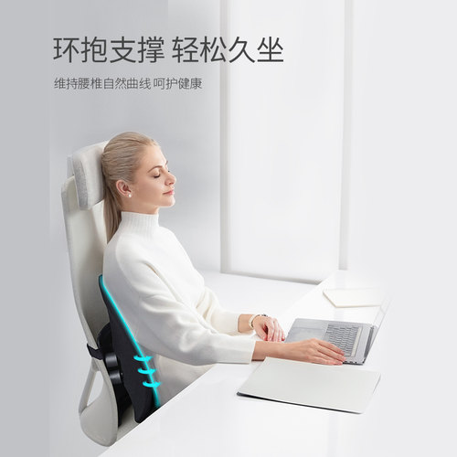 PPW人体工学办公室靠垫护腰椅子靠背办公椅腰靠久坐腰垫座椅腰枕
