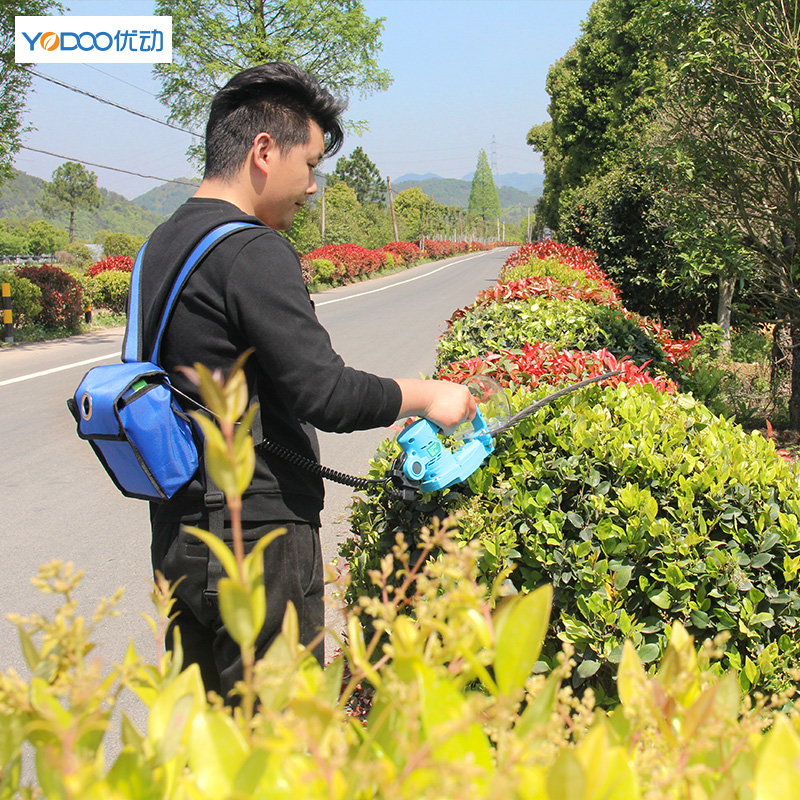 优动无刷单手电动绿篱机充电式手持便携弧形弯刀球型茶树修枝剪机