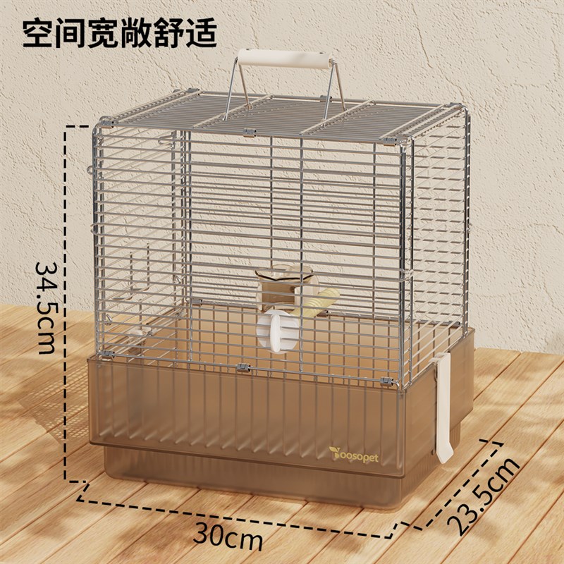 优嗖羽逸304不锈钢折叠笼外出鸟笼虎皮玄凤牡丹便携手提笼防溅出