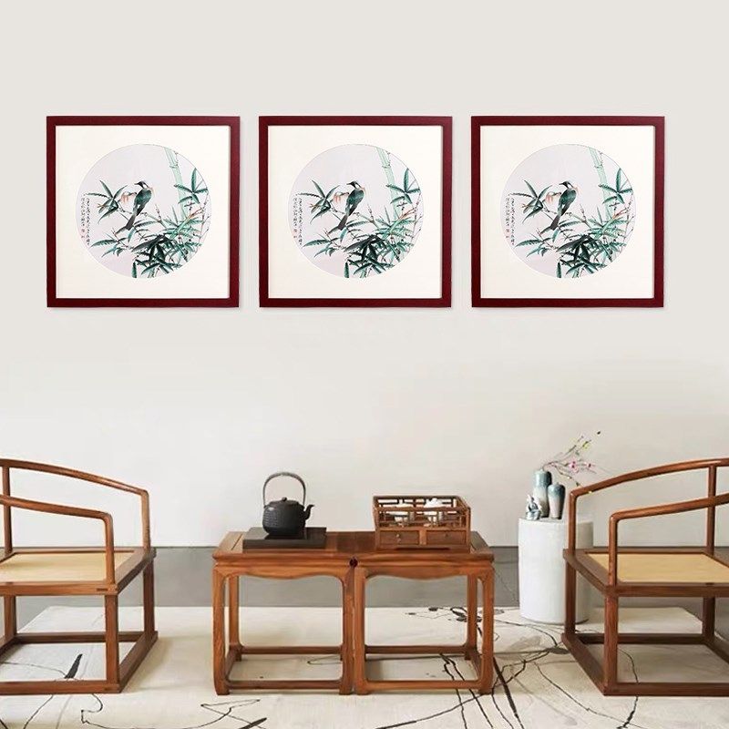 实木正方形画框国画字画十字绣装裱相框书画裱框挂墙框架外框定制,家居饰品,相框/画框,淘宝优惠券,粉丝福利购,淘宝优惠卷