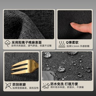 大号超大布垫小号键盘垫 亚麻鼠标垫桌垫办公高级感办公室灰色冬季
