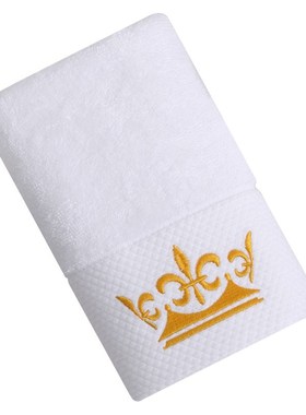 五星级酒店浴巾定制logo家用纯棉吸水白色毛巾三件套2024新款全棉