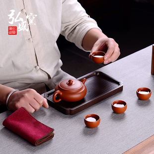 家用茶碗品茗杯茶具紫砂斗笠主人茶盏 弘盛窑配件功夫小茶杯套装