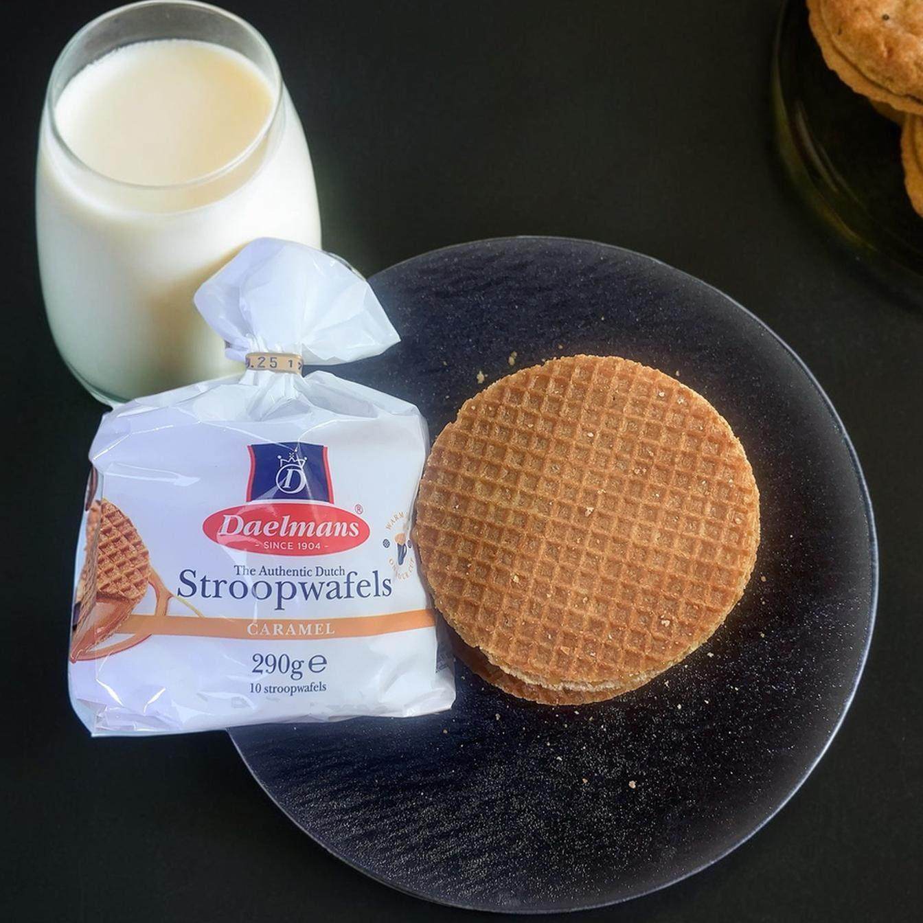 达尔蒙斯蜂蜜夹心饼干荷兰进口华夫枫焦糖香草松饼10片290g零食