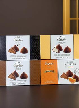 Cupido比利时松露巧克力黑可可脂夹心175g进口零食网（代可可脂）