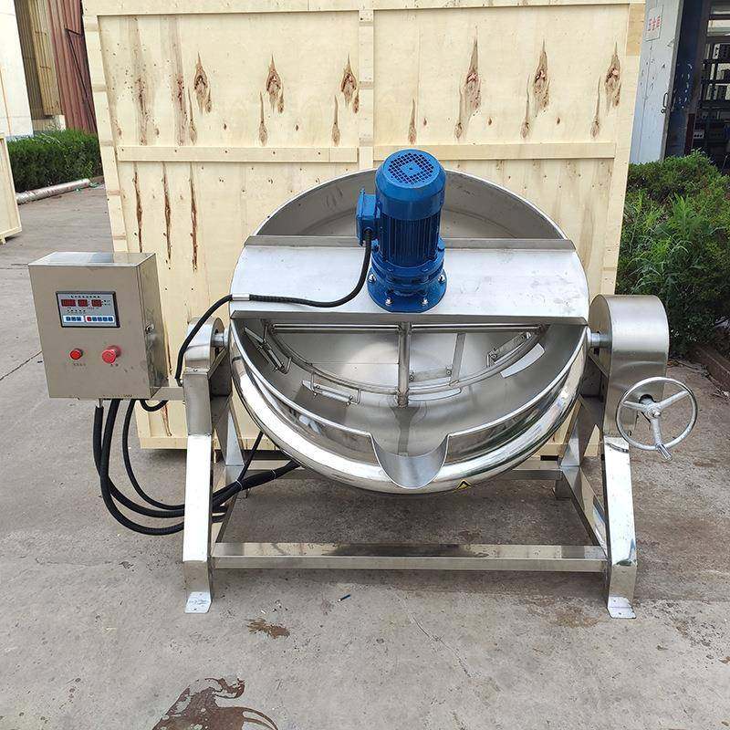 商用304不锈钢蒸汽加热夹层锅燃气熟食卤煮锅电加热搅拌夹层锅