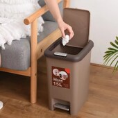 垃圾桶家用2024新款 卫生间厕所带盖厨房客厅卧室大容量纸篓方形