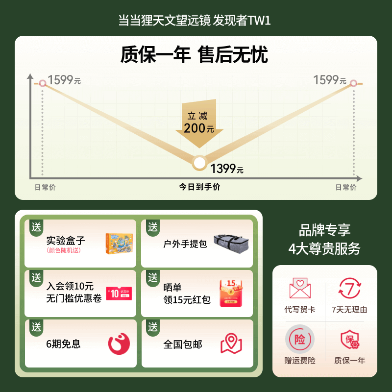 当当狸天文望远镜高倍高清级 望远镜户外旅游电子望远镜儿童