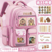 卡皮巴拉书包女小学生三到六年级减负护脊轻便大容量可爱儿童背包