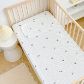 婴儿床床单a类宝宝床笠绗缝床垫罩拼接床床单全棉可定制儿童