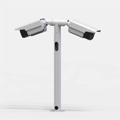 立装 室外防水 壁装 钢管铝合金监控支架 源头工厂 围墙 全藏线一体