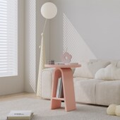living plus简约现代茶几小户型沙发边几角几轻奢创意小圆型桌子