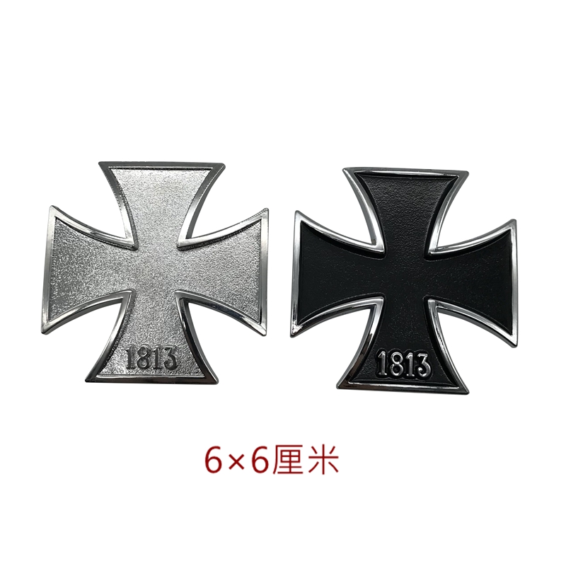 木公坊德系普鲁士1813铁十字金属车贴C柱个性改装车标侧标尾标贴