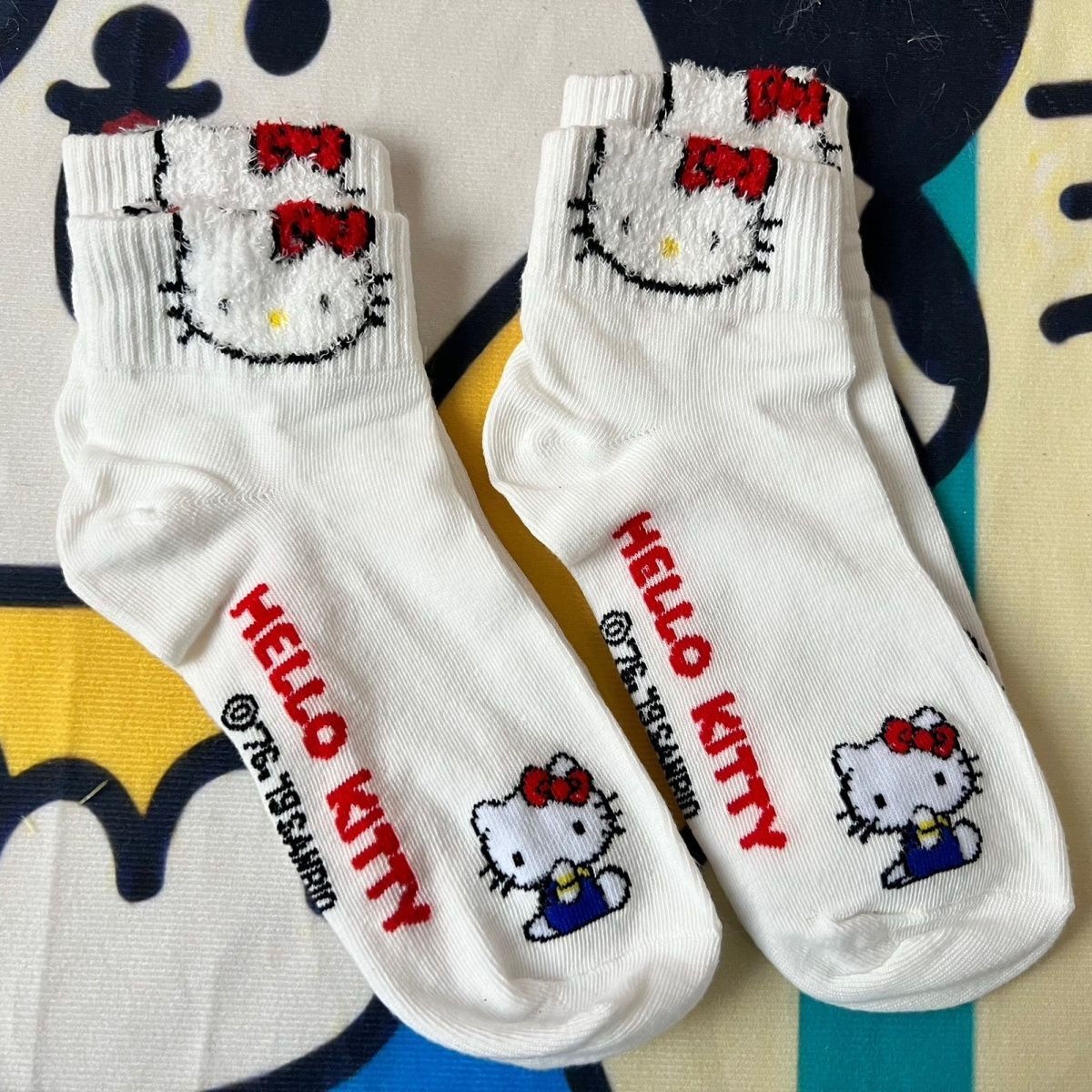 两双外单kitty凯蒂猫短袜