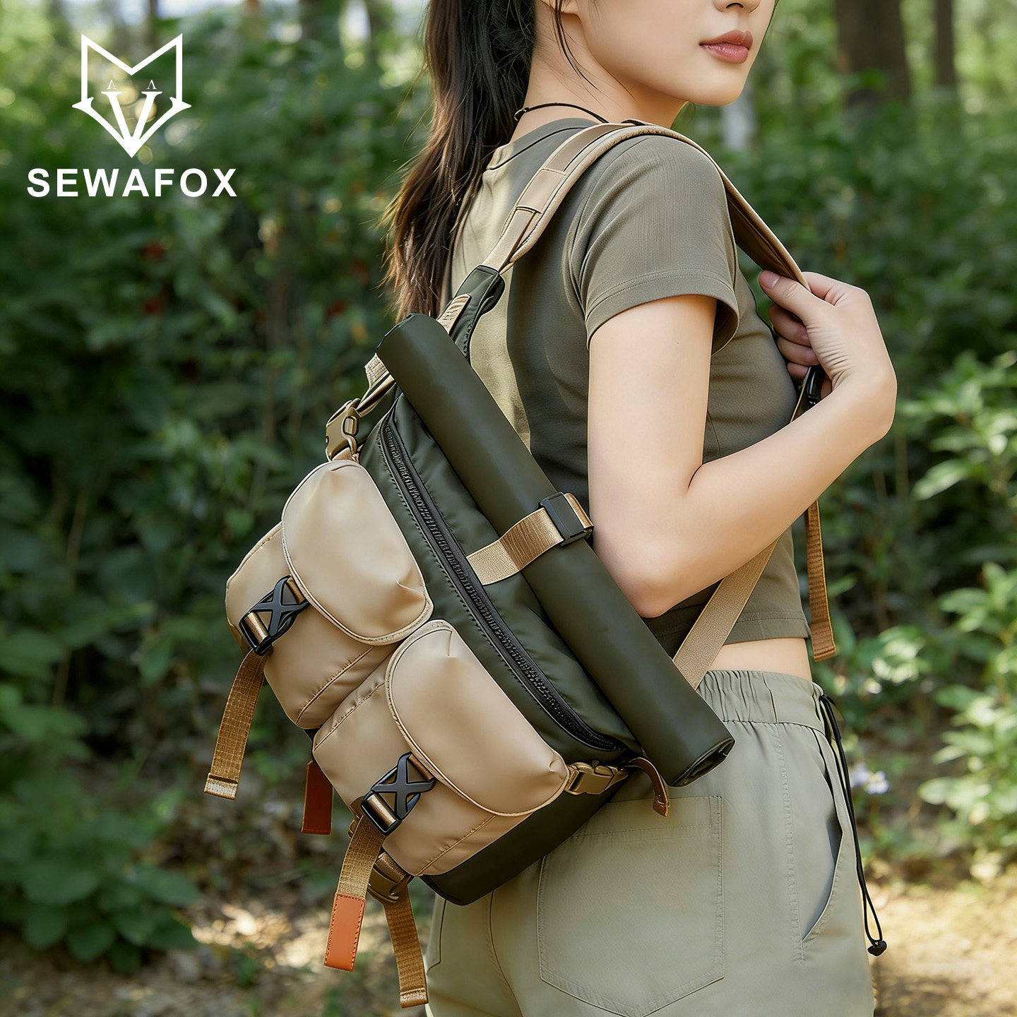 多功能摄影包男款斜挎包户外防水休闲单肩包骑行邮差包单反相机包 - SEWAFOX塞瓦狐旗舰店出品