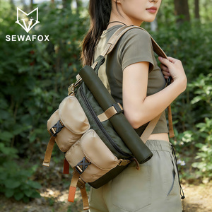 多功能摄影包男款斜挎包户外防水休闲单肩包骑行邮差包单反相机包