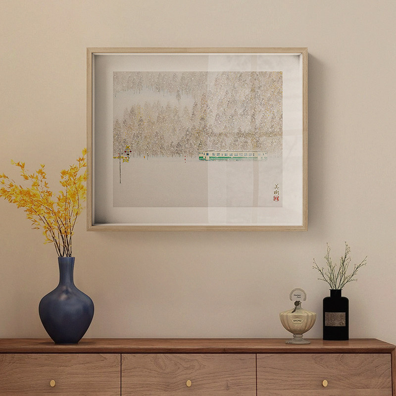 野地美树子x仟象映画 日式唯美玄关柜装饰画客厅挂画小众雪景壁画,家居饰品,现代装饰画,淘宝优惠券,粉丝福利购,淘宝优惠卷