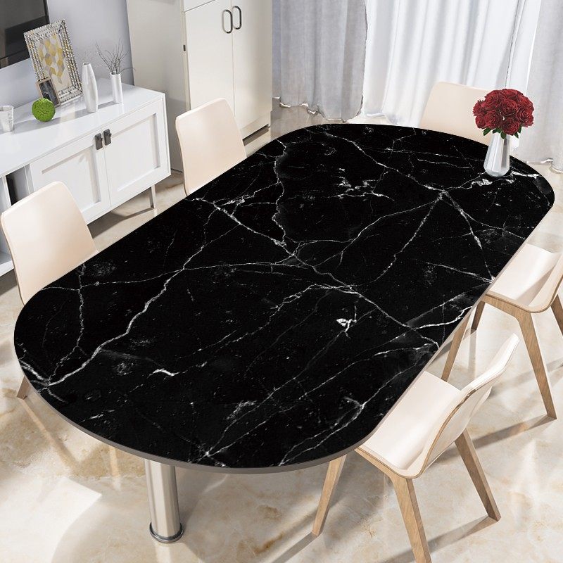 仿大理石椭圆形桌垫餐桌pvc软玻璃防水防油免洗防烫桌布保护垫子,居家布艺,桌布,淘宝优惠券,粉丝福利购,淘宝优惠卷