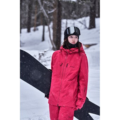 awka滑雪服女款单板3L全压胶防水加棉保暖防寒外套上衣男士冬