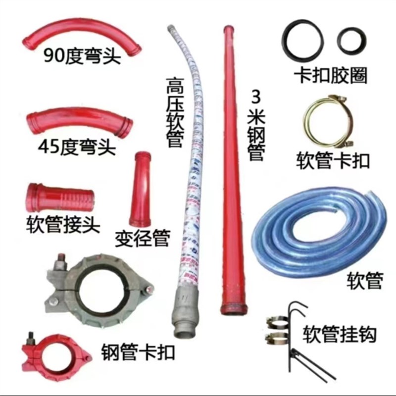 混凝土80细石砂浆透明钢丝软管二次结构泵放料管泵车软管