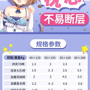 二次元等身抱枕枕芯160x50pp棉150加重羽绒棉七孔棉枕芯120高弹棉