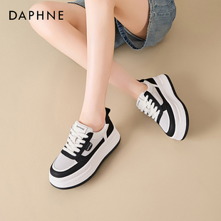 休閑厚底小白鞋 Daphne 達芙妮2025新款 時尚 女舒適百搭運動休閑鞋
