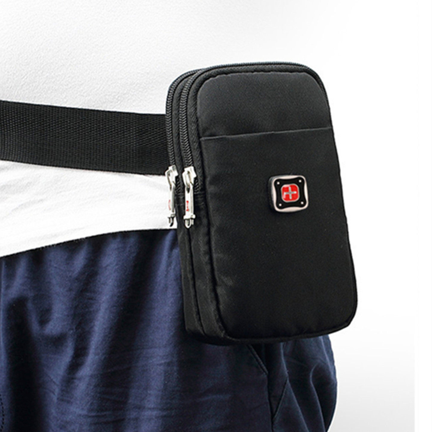 瑞士军刀手机包男士腰包干活工地穿皮带手机布袋男超薄便携手机套