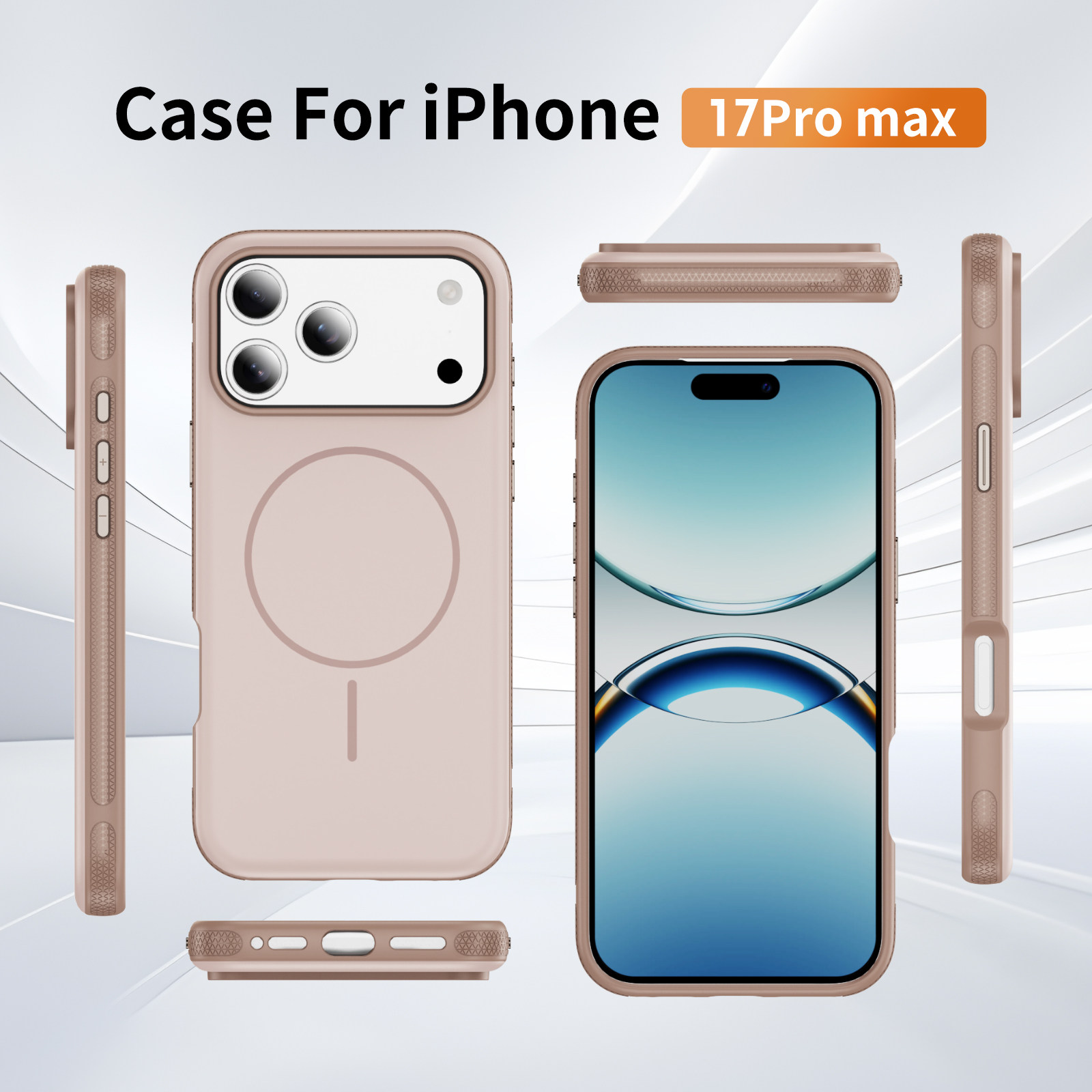 【殊色】适用苹果17手机壳灰白炫雅肤感iphone17promax新款细圈磁吸16pro防摔磨砂保护套简约小众网红17爆款