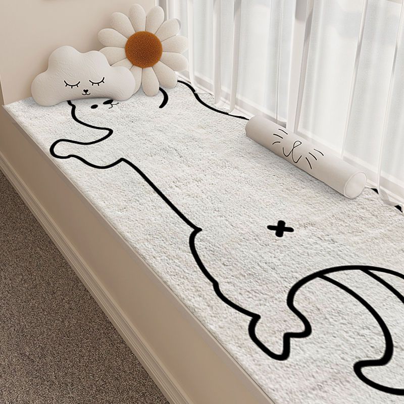 in风飘窗垫窗台垫加厚秋冬卡通阳台垫毛绒床边坐垫地毯222新款