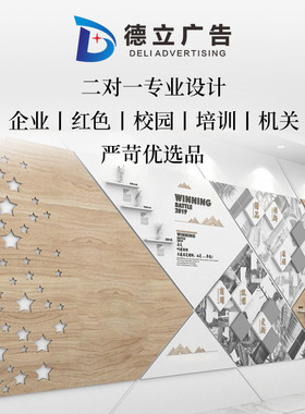 企业设计图定制作公司员工风采团队荣誉办公室端装饰墙