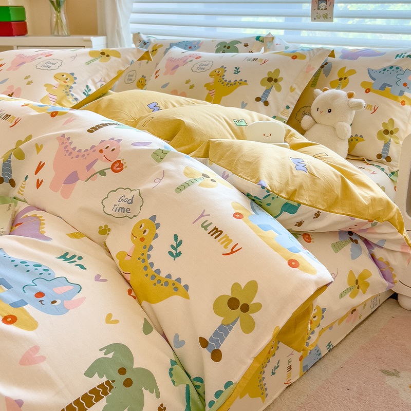 被单件秋季单人被罩1x200x230加厚100全棉儿童被单褥子