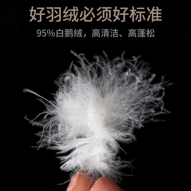 easYum翼然95白鹅绒枕头酒店羽绒枕芯内胆全单个装柔软舒适家用