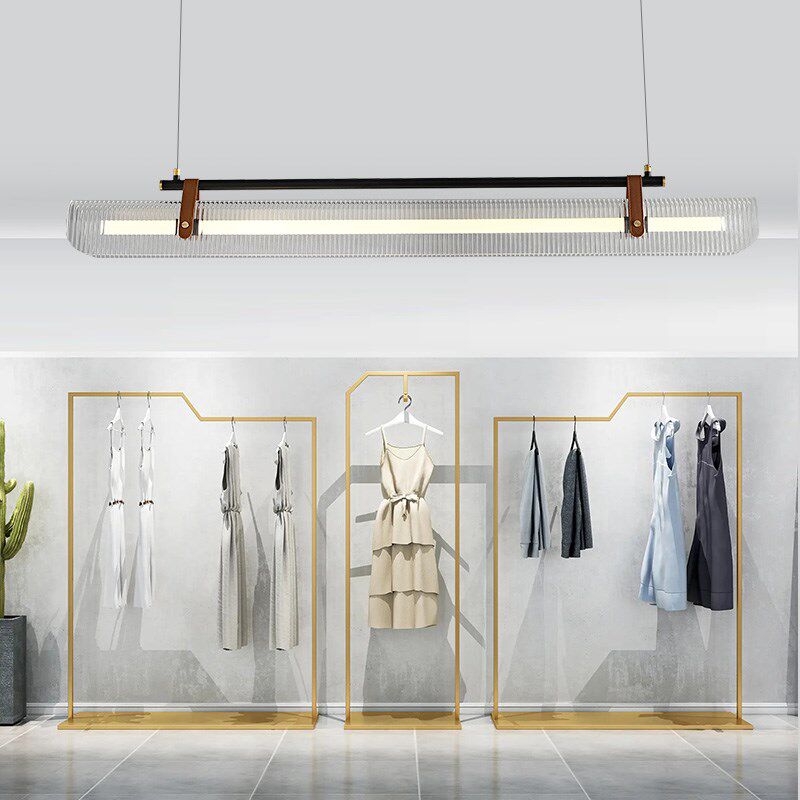 极简工业风餐厅吊灯设计师吧台售楼部一字长条发光管多管灯