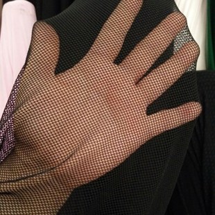 新款热卖氨纶粗网格网纱 四面弹力网眼面料 蕾丝里衬网袜布料