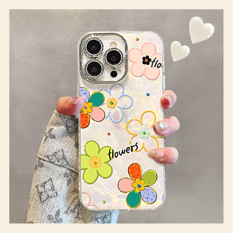 彩色线条花朵手链新款适用苹果17Pro手机壳iPhone16max小米15华为mate80pura70k90note14荣耀500x300vivos50