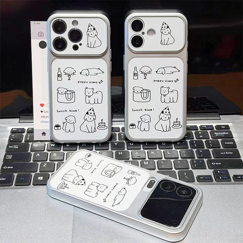 简笔礼帽小狗新款适用苹果17Pro手机壳iPhone16max小米17华为mate80pura80k90nova15note14荣耀500x300magic7