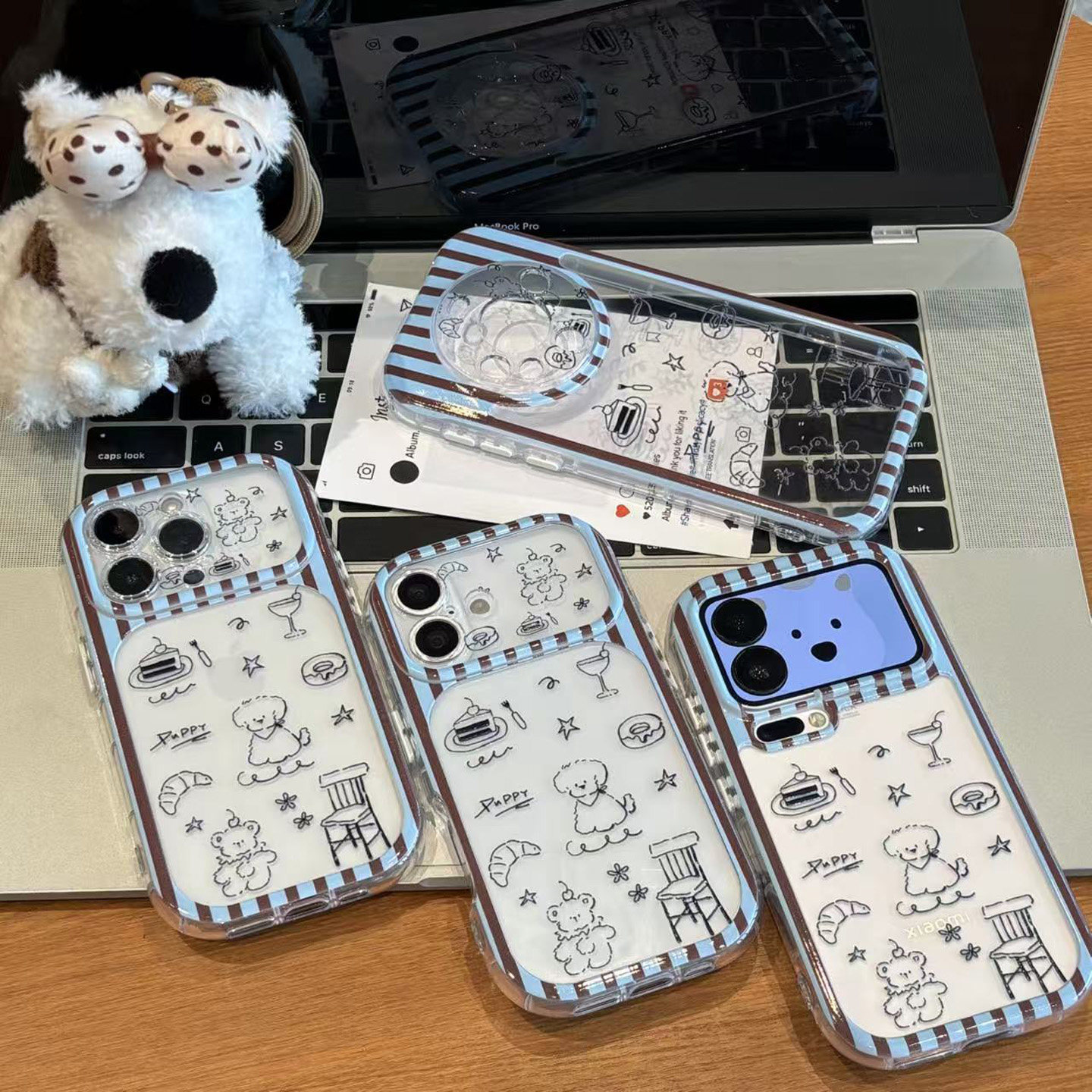 可爱小狗线条新款适用苹果18pro手机壳iPhone17max16小米18华为mate80pura70K90reno15nova14荣耀600x300s60