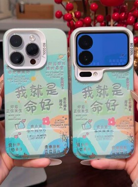 新年我就是命好超火适用苹果17Pro手机壳iPhone16max13小米15华为mate80pura70k90Reno14荣耀500x200一加ace6