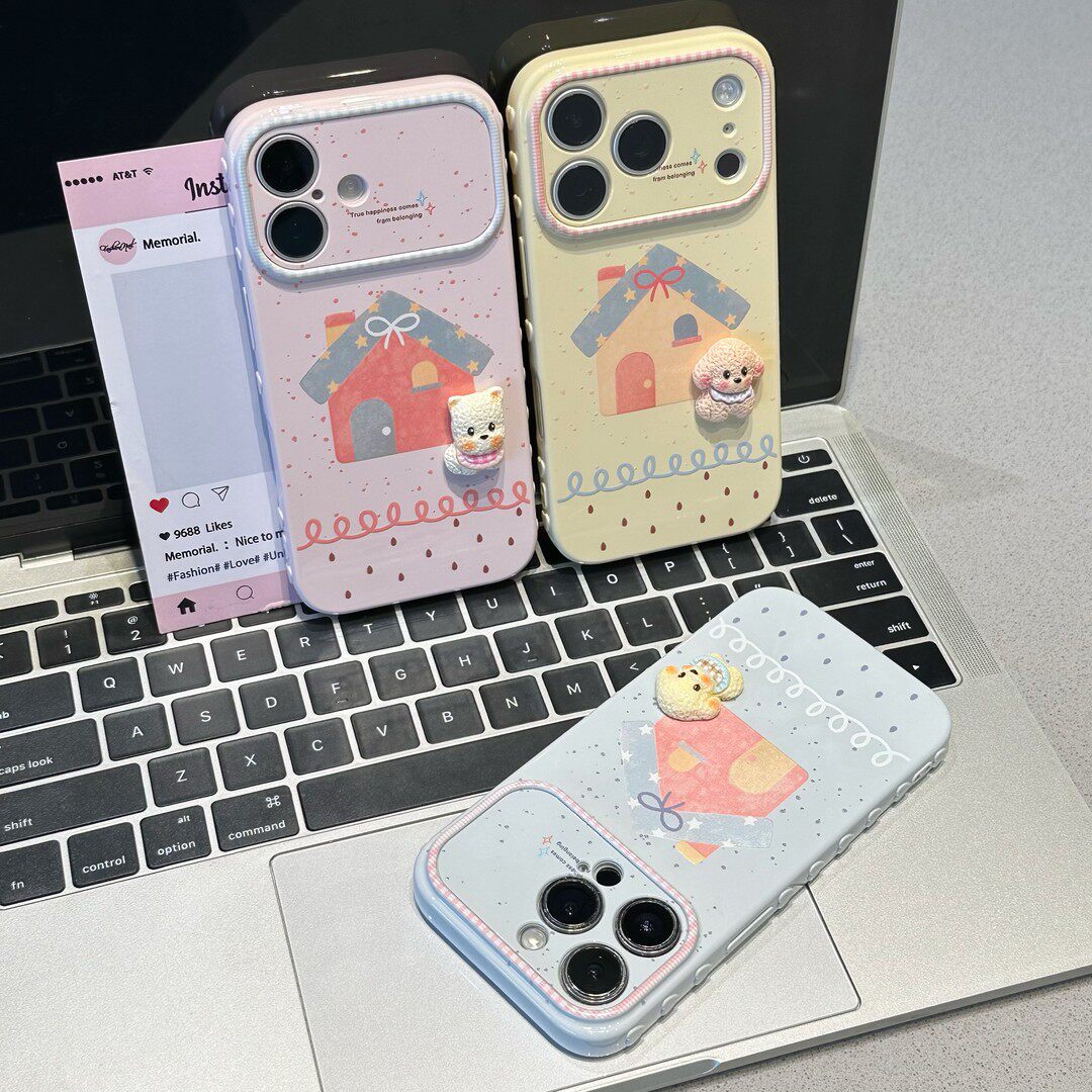 粉屋立体米犬新款适用苹果17promax手机壳iphone16pro高级感ip14plus可爱15por女款air卡通13创意12保护11套
